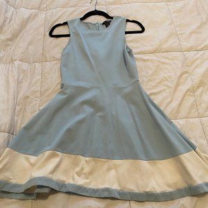 Light Blue dress with White Strip